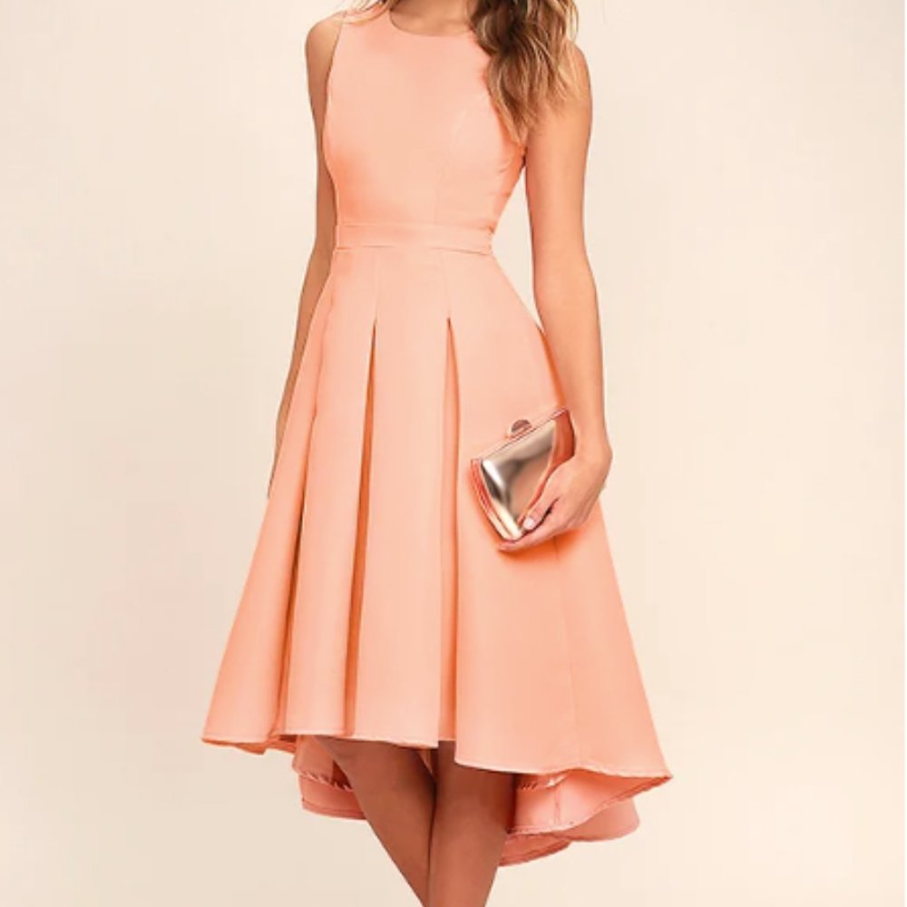 Lulus Paso Doble Take Blush Pink High-Low Dress - Blush Pink (Medium) - Picture 2 of 4
